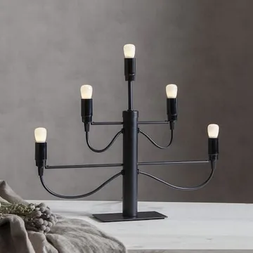 Milano Stor Adventsljusstake 46 cm - Ljusstake i Metall för Advent - Svart - Inredning - Julpynt & helgdekoration - Julpynt & juldekoration