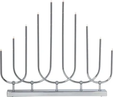 Novum Stor Adventsljusstake 46 cm - Elljusstake i Metall för Fönster - Kromsilver - Inredning - Julpynt & helgdekoration - Julpynt & juldekoration