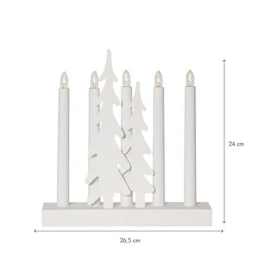 Skog Adventsljusstake 26.5 cm - Ljusstake i Trä - Vit - Inredning - Julpynt & helgdekoration - Julpynt & juldekoration