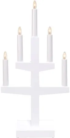 Trapp Adventsljusstake 24 cm - Elljusstake i Trä för Fönster - Vit - Inredning - Julpynt & helgdekoration - Julpynt & juldekoration