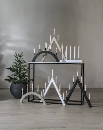 Vind Adventsljusstake 40 cm - Elljusstake i Trä för Fönster - Vit - Inredning - Julpynt & helgdekoration - Julpynt & juldekoration