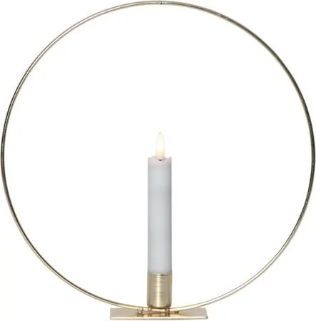 Flamme Ring Inomhusdekoration 28.5 cm, mässing/vit