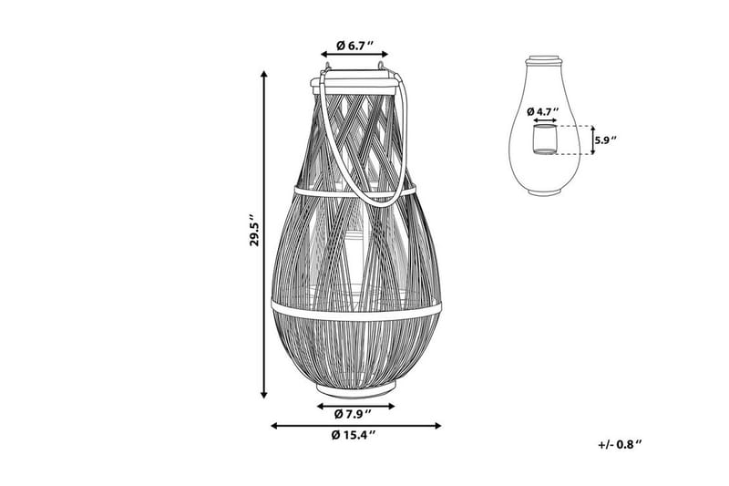 Tonga Lykta 39 cm - Vit - Inredning - Ljus & dofter - Ljusstake & ljuslykta