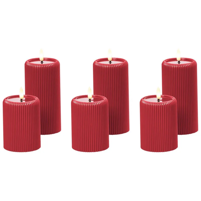 LED-ljus Noisette Set med 6, Röd