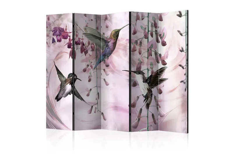 Rumsavdelare Flying Hummingbirds Pink II 225x172 cm, Artgeist sp. z o. o.