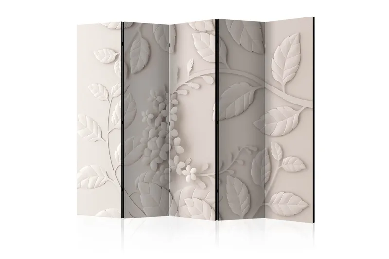 Rumsavdelare Paper Flowers Cream II 225x172 cm, Artgeist sp. z o. o.