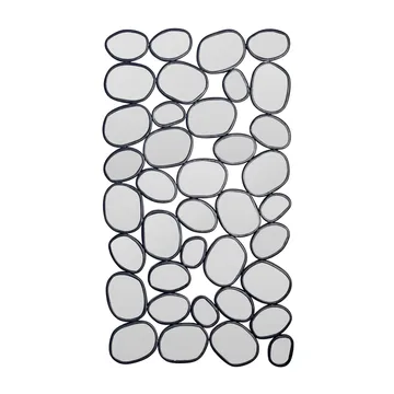 Corano Väggspegel 56x99 cm Organisk Asymmetrisk - Svart och silverfärgad - Inredning - Speglar - Väggspegel