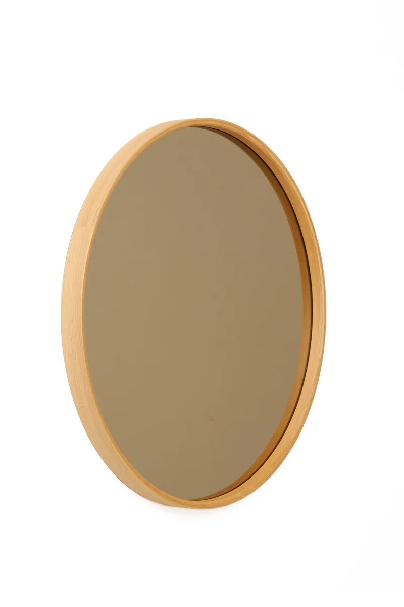Dravik Dekorativ spegel 60x60x4 cm - Vit ram med ekdetaljer - Inredning - Speglar - Väggspegel