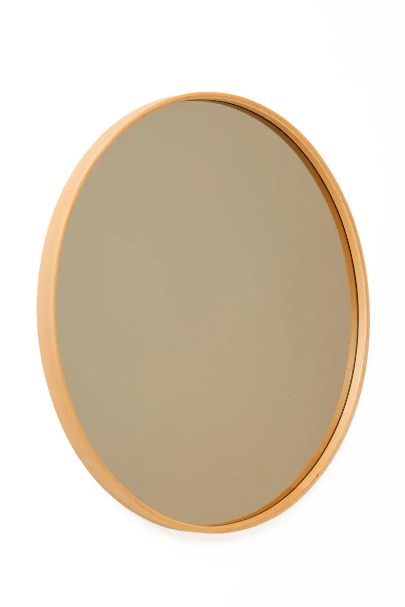 Dravik Dekorativ spegel 90x90x4 cm - Ek - Inredning - Speglar - Väggspegel
