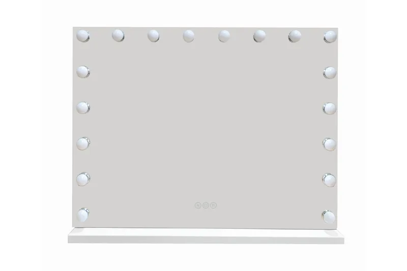 Glow Stor sminkspegel 80 cm med belysning lampor - Hollywood spegel med USB-charging - Vit - Inredning - Speglar - Spegel med belysning