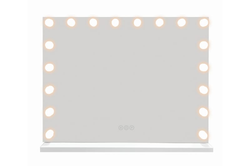 Glow Stor sminkspegel 80 cm med belysning lampor - Hollywood spegel med USB-laddning - Vit - Inredning - Speglar - Spegel med belysning