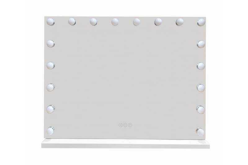 Glow Stor sminkspegel 80 cm med belysning lampor - Hollywood spegel med USB-laddning - Vit - Inredning - Speglar - Spegel med belysning