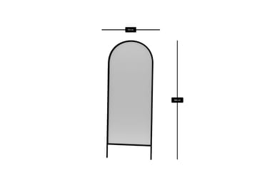 Halor Golvspegel 70x180 cm - Svart - Inredning - Speglar - Helkroppsspegel