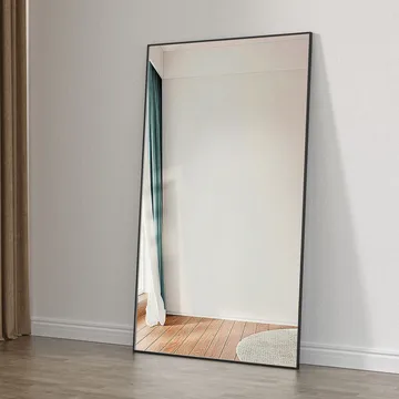 Helkroppsspegel 100x170cm | Svart aluminiumram | BLANCHE - Inredning - Speglar - Helkroppsspegel