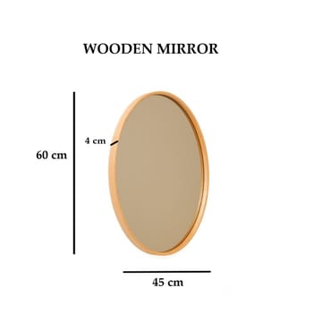 Lorys Vägghängd Spegel Oval 45 cm - Brun - Inredning - Speglar - Väggspegel