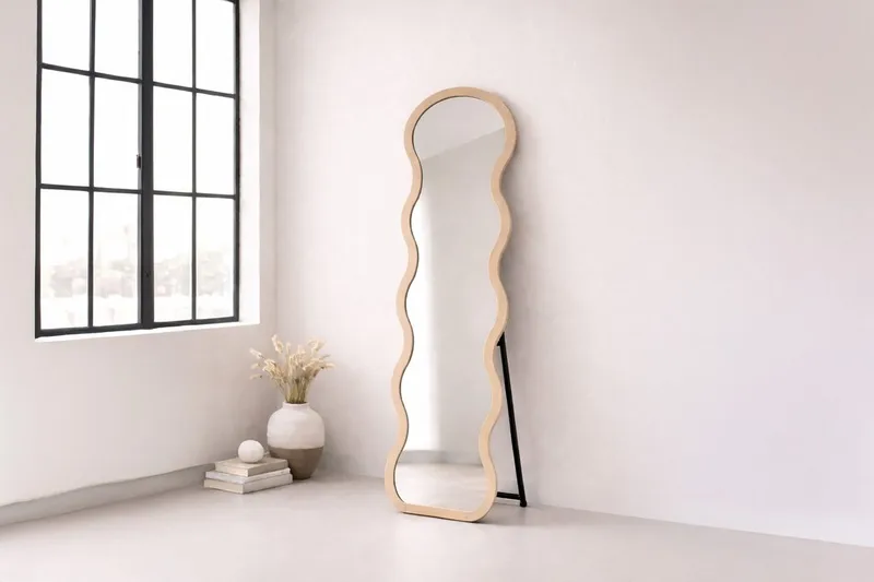 Loui Stor spegel 158 cm, beige