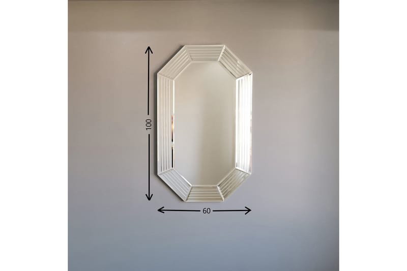 Hacher Dekorationsspegel 60 cm - Silver - Inredning - Speglar - Väggspegel