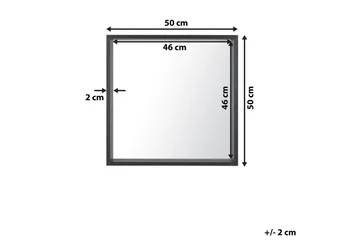 Henneberg Spegel 50x50 cm - Svart - Inredning - Speglar - Väggspegel