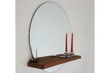 Marmol Dekorationsspegel 70 cm - Valnöt - Inredning - Speglar - Väggspegel