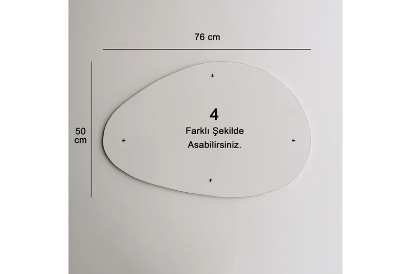 Spegel 50x76 cm - Svart - Inredning - Speglar - Väggspegel