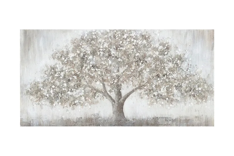 Oljemålning 70x140cm Kraftfullt träd