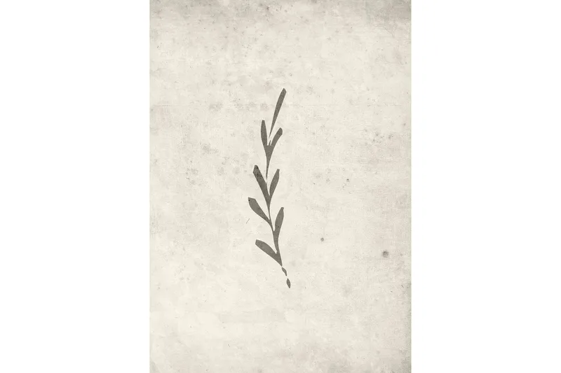Poster Autumn leaf 21x30 cm, Beige