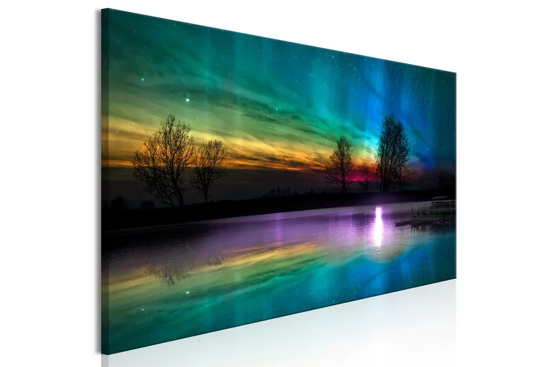 Tavla Rainbow Aurora (1 Part) Narrow 135x45 - Inredning - Tavlor & konst - Canvastavlor
