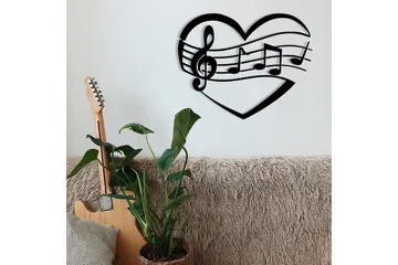 Music Väggdekor - Svart - Inredning - Väggdekor - Skylt - Plåtskyltar