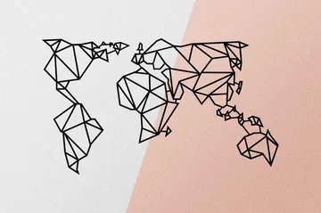 World Map Metal Decor Väggdekor - Svart - Inredning - Väggdekor - Skylt - Plåtskyltar