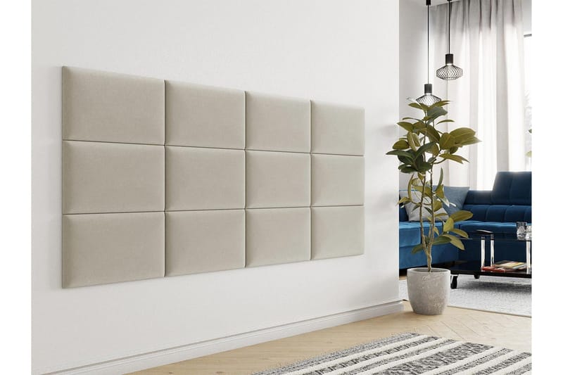Zaratuz Väggpanel 30x4x50 cm Stoppad - Sammet/Beige - Inredning - Väggdekor
