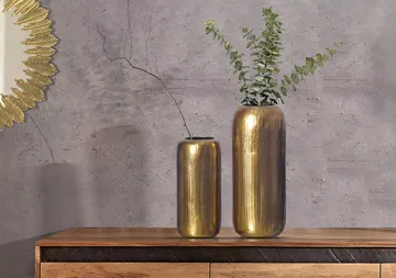 Dalaro Vas 40 cm Set om 2 - svart brons - Inredning - Vas - Cylindervas