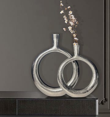 Dalena Vas 45 cm Set om 2 - silverfärgad - Inredning - Vas
