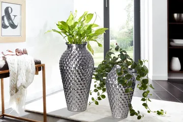 Dalilo Vas 51 cm Set om 2 - Silverfärgad - Inredning - Vas