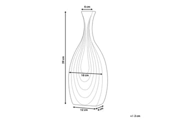 Dekorationsvas Thapsus Svart, 16x4x39 cm - Svart, 16x4x39 cm - Inredning - Vas