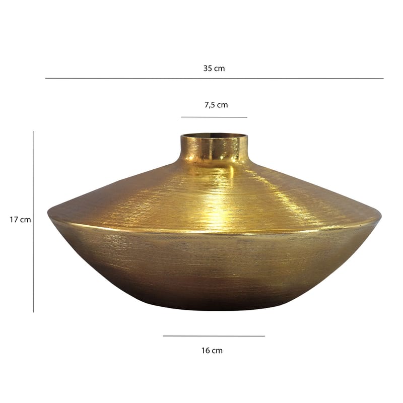 Helin Bordsvas 35 cm i aluminium - Guld - Inredning - Vas