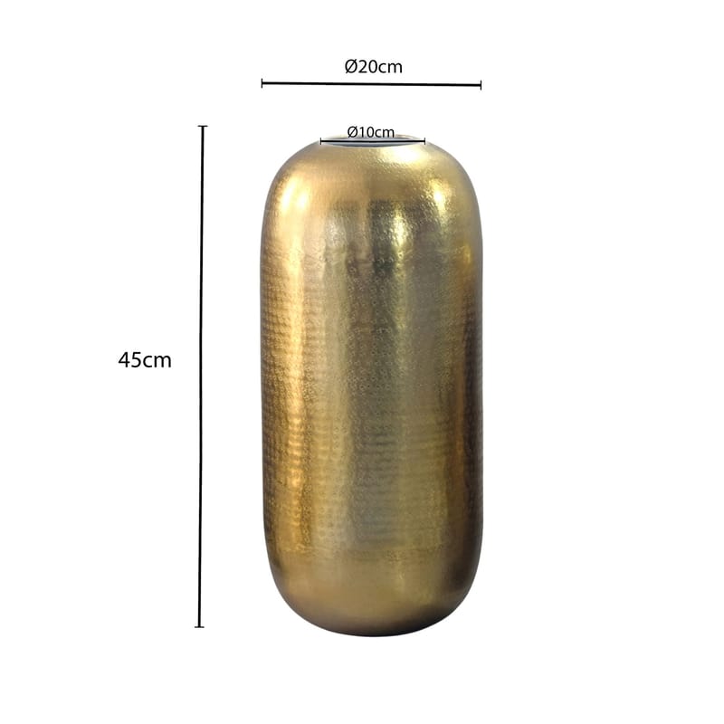 Korva Golvvas 45 cm i aluminium - Guld - Inredning - Vas