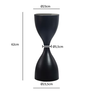Relvik Runt sidobord 23 cm i metall och glas - Svart - Inredning - Vas