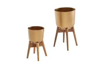 Vas Wohnling Set om 2 Aluminium Blomväxtkruka Modern - Inredning - Kruka & ytterkruka