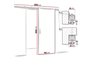Cassidy Skjutdörr - Svart - Hus & renovering - Bygg - Dörrar & Portar - Skjutdörrar