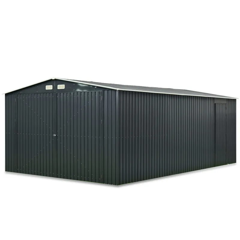 Plåtgarage 23m² | Dubbel dörr | Komplett byggsats | Premium