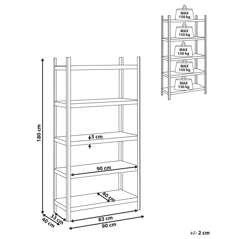 Garagehyllor Xitta 90 cm - Silver/Brun - Utemöbler - Övrigt utemöbler - Tillbehör utomhus - Hyllor