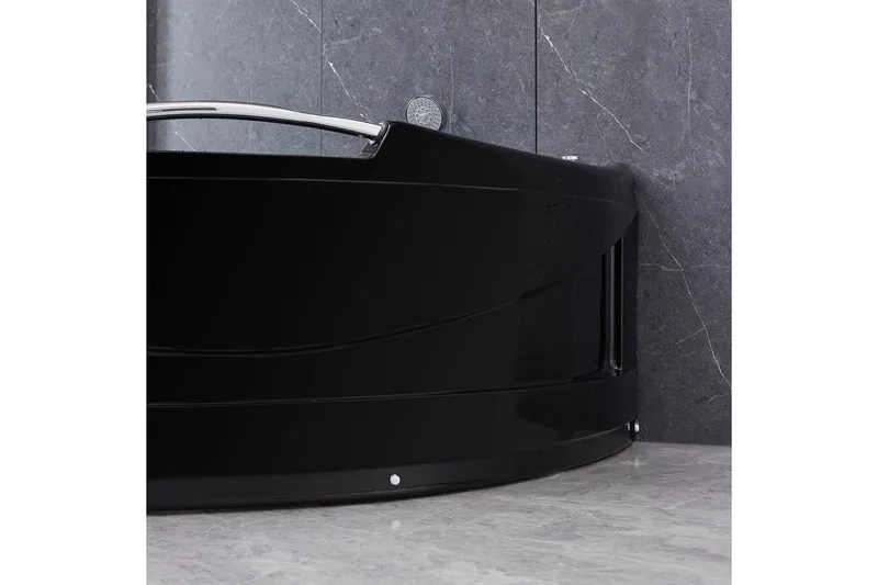 Bubbelbadkar Hörn 150x150cm Svart - Hus & renovering - Kök & bad - Badrum - Badkar - Bubbelbadkar & massagebadkar