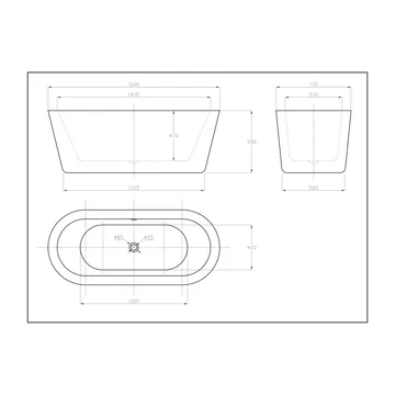Chakra Badkar Bathlife - Vit - Hus & renovering - Kök & bad - Badrum - Badkar - Fristående badkar
