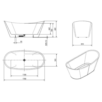 Ideal Relax Badkar Bathlife - Hus & renovering - Kök & bad - Badrum - Badkar - Fristående badkar