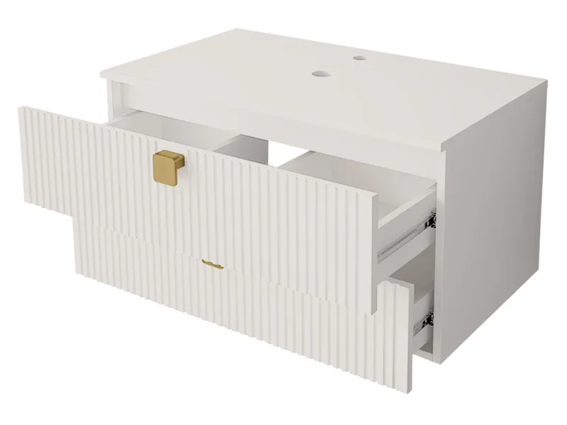 Alima Möbelpaket Badrum Tvättställ - Brun|guld - Hus & renovering - Kök & bad - Badrum - Badrumsmöbler & badrumsinredning - Kompletta möbelpaket badrum