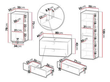 Alima Möbelpaket Badrum Tvättställ - Brun|guld - Hus & renovering - Kök & bad - Badrum - Badrumsmöbler & badrumsinredning - Kompletta möbelpaket badrum