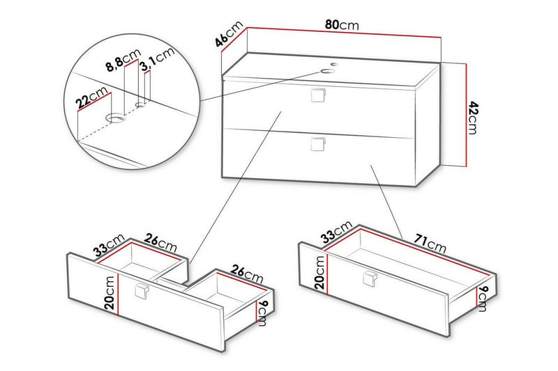 Glenndale Badrumsförvaring - Vit - Hus & renovering - Kök & bad - Badrum - Badrumsmöbler & badrumsinredning - Badrumsförvaring