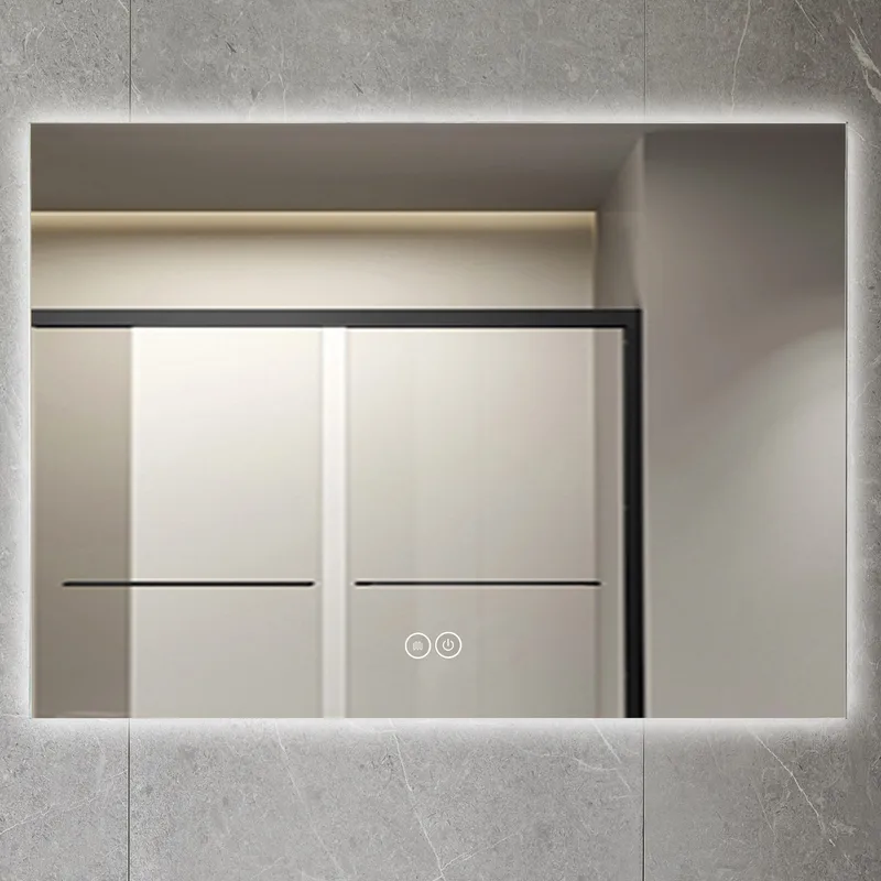 Badrumsspegel 100x80cm | LED-lyse & anti-fog | Rektangulär