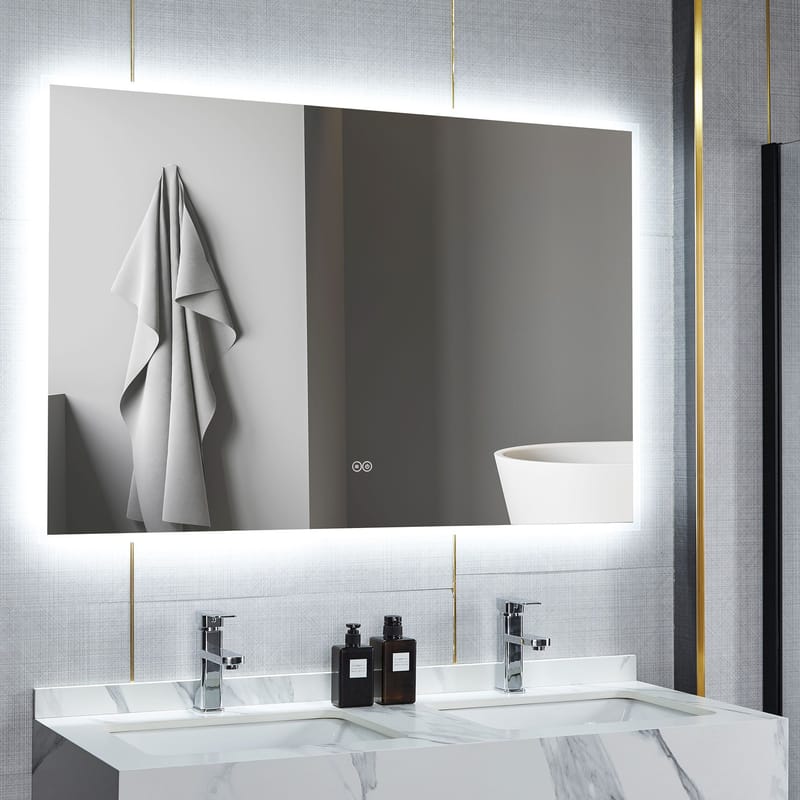 Badrumsspegel 120x80cm | LED-belysning & anti-fog - Hus & renovering - Kök & bad - Badrum - Badrumsmöbler & badrumsinredning - Badrumsspegel
