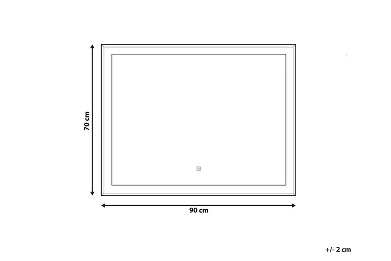 Argens Spegel 70x90 cm LED - Silver - Hus & renovering - Kök & bad - Badrum - Badrumsmöbler & badrumsinredning - Badrumsspegel